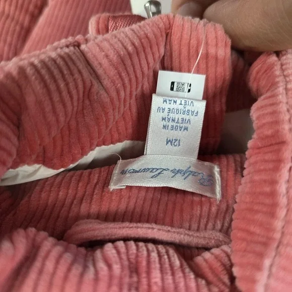 Ralph Lauren Vest Infant Girls 12-18M Pink Corduroy Puffer Quilted Sleeveless - Picture 4 of 9